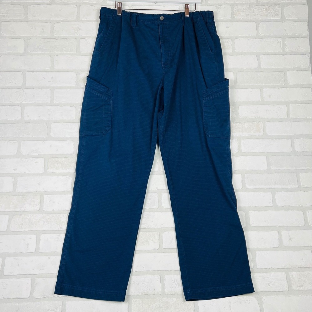 Carhartt Men's 2XL Utility Cargo Pants Blue Relaxed Fit Drawstring Waist 40x30